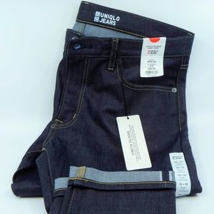 UNIQLO 34x32 MENS STRETCH SELVEDGE SKINNY JEANS